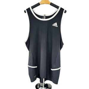 Adidas Mens Climalite Basketball Tank Top XL Black & White